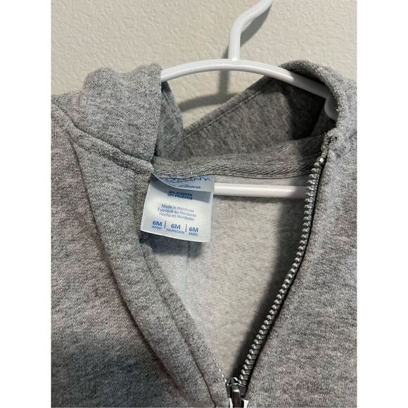 Kids Gray Dinosaur Hoodie Costume‎ Cozy Zip Up Outfit Toddler Infant Size 6M - Picture 6 of 6